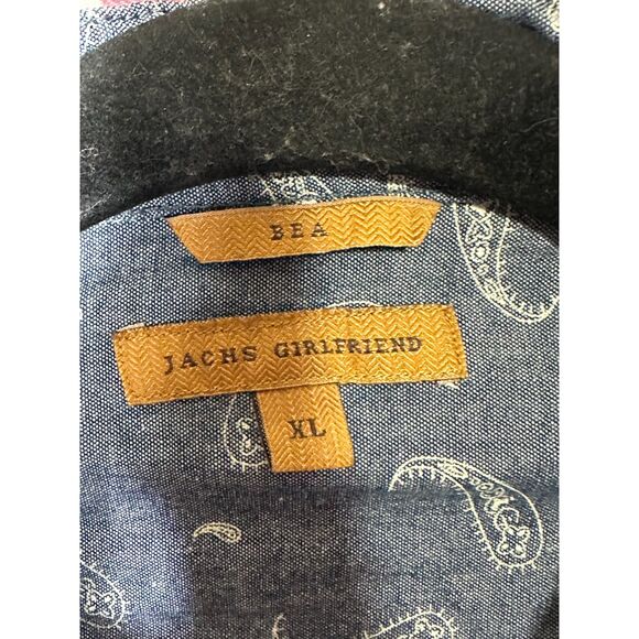 Jach's Girlfriend Women's Snap Up Pink Gray Blue Flannel Shirt SZ XL Long Sleeve - Picture 3 of 5